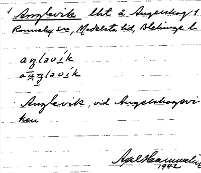 Bild på arkivkortet för arkivposten Anglevik