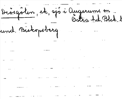 Bild på arkivkortet för arkivposten Drösgölen