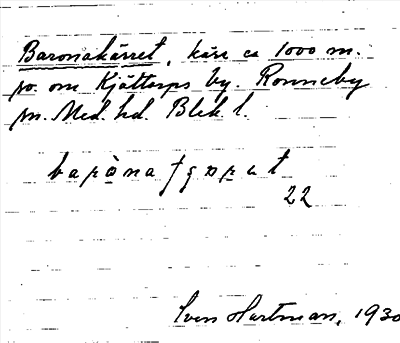 Bild på arkivkortet för arkivposten Baronakärret