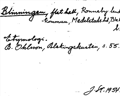 Bild på arkivkortet för arkivposten Blinningen