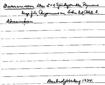 Bild på arkivkortet för arkivposten Dunramossen