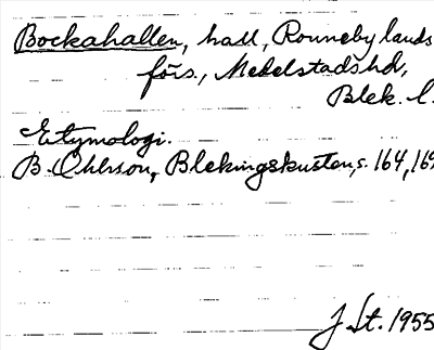 Bild på arkivkortet för arkivposten Bockahallen
