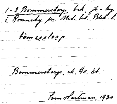 Bild på arkivkortet för arkivposten Bommerstorp