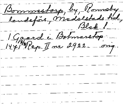 Bild på arkivkortet för arkivposten Bommestorp