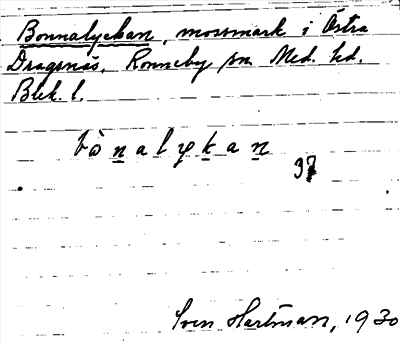 Bild på arkivkortet för arkivposten Bonnalyckan