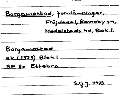 Bild på arkivkortet för arkivposten Borgamostad