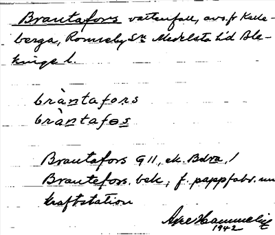 Bild på arkivkortet för arkivposten Brantafors