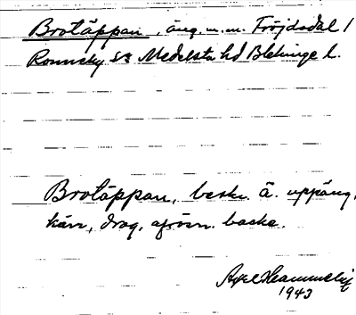 Bild på arkivkortet för arkivposten Brotäppan
