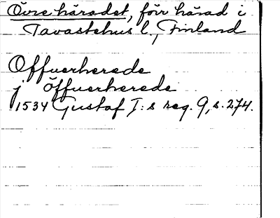 Bild på arkivkortet för arkivposten Övre häradet