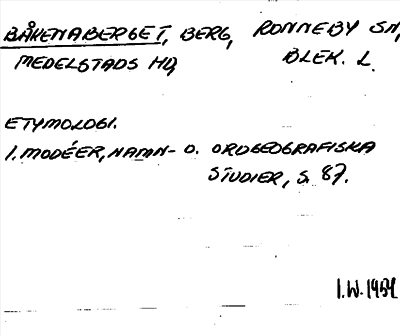 Bild på arkivkortet för arkivposten Båkenaberget