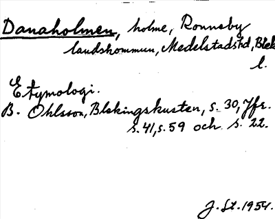 Bild på arkivkortet för arkivposten Danaholmen