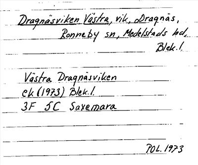 Bild på arkivkortet för arkivposten Dragnäsviken, Västra