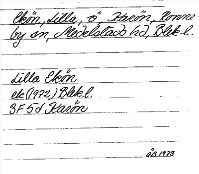 Bild på arkivkortet för arkivposten Ekön, Lilla