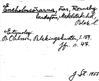Bild på arkivkortet för arkivposten Eneholmsöarna