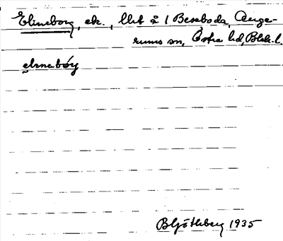 Bild på arkivkortet för arkivposten Elineborg