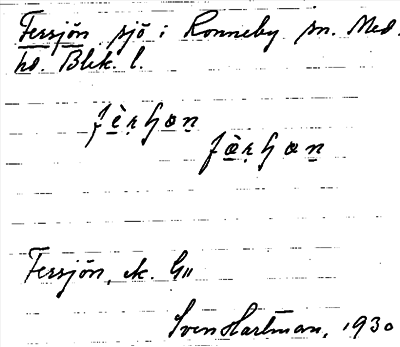 Bild på arkivkortet för arkivposten Fersjön