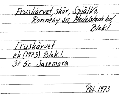 Bild på arkivkortet för arkivposten Fruskärvet