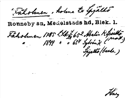 Bild på arkivkortet för arkivposten *Fäholmen