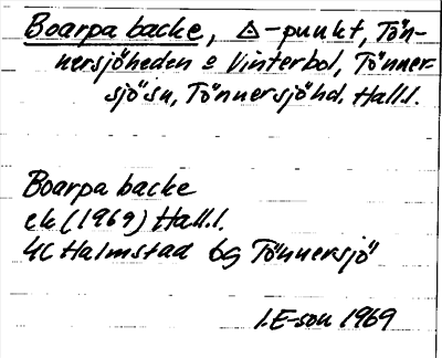 Bild på arkivkortet för arkivposten Boarpa backe
