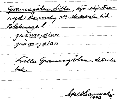 Bild på arkivkortet för arkivposten Gramsgölen, Lilla