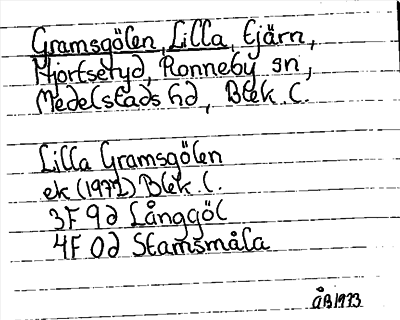 Bild på arkivkortet för arkivposten Gramsgölen, Lilla