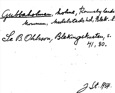 Bild på arkivkortet för arkivposten Gubbaholmen