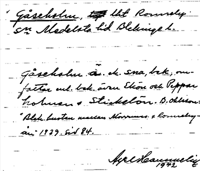 Bild på arkivkortet för arkivposten Gåseholm