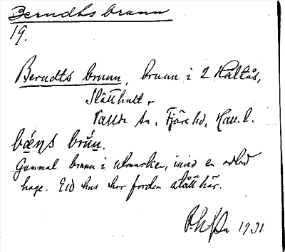 Bild på arkivkortet för arkivposten Berndts brunn