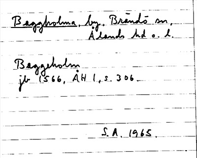 Bild på arkivkortet för arkivposten Baggholma