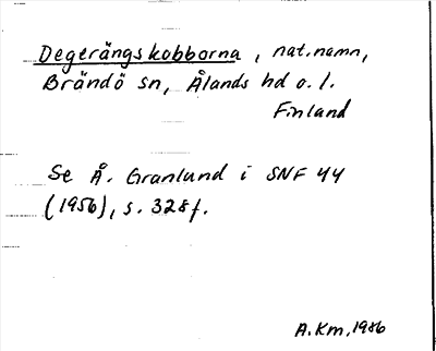 Bild på arkivkortet för arkivposten Degerängskobborna