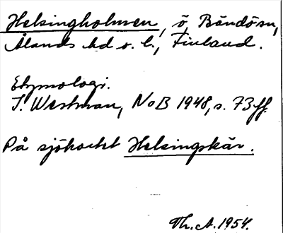 Bild på arkivkortet för arkivposten Helsingholmen