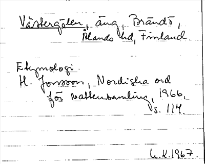 Bild på arkivkortet för arkivposten Västergölen