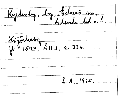Bild på arkivkortet för arkivposten Kyrkoby