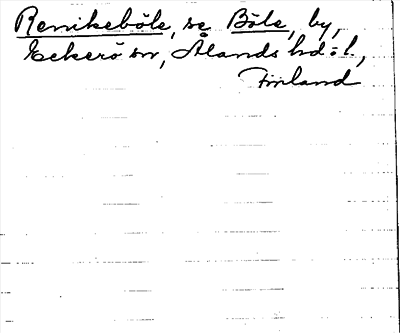 Bild på arkivkortet för arkivposten Renikeböle, se Böle