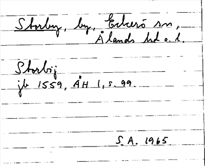 Bild på arkivkortet för arkivposten Storby