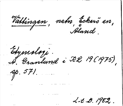 Bild på arkivkortet för arkivposten Vättingen