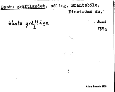 Bild på arkivkortet för arkivposten Bastu gräftlandet