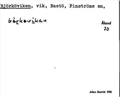 Bild på arkivkortet för arkivposten Björköviken