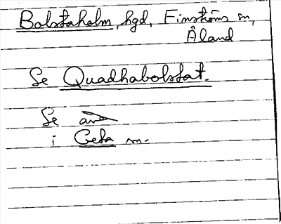 Bild på arkivkortet för arkivposten Bolstaholm, se Quadhabolstat