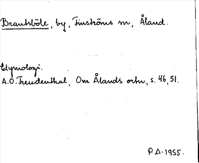 Bild på arkivkortet för arkivposten Brantsböle