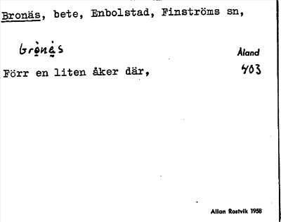 Bild på arkivkortet för arkivposten Bronäs