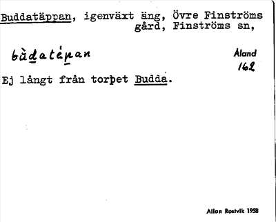 Bild på arkivkortet för arkivposten Buddatäppan