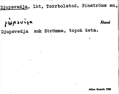 Bild på arkivkortet för arkivposten Djupsvedja