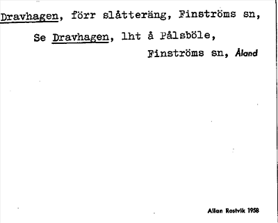 Bild på arkivkortet för arkivposten Dravhagen