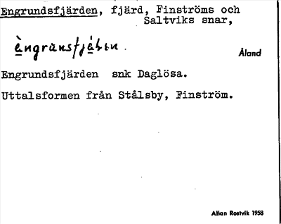Bild på arkivkortet för arkivposten Engrundsfjärden