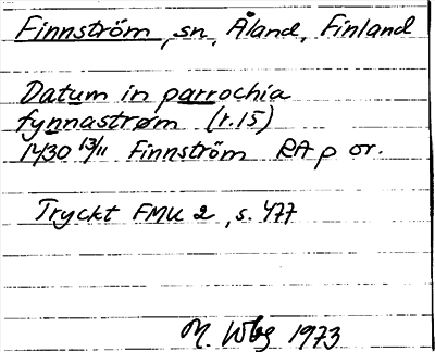 Bild på arkivkortet för arkivposten Finnström