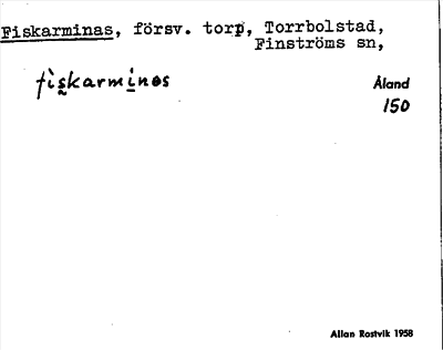 Bild på arkivkortet för arkivposten Fiskarminas