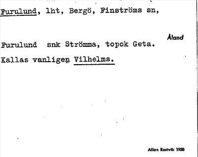 Bild på arkivkortet för arkivposten Furulund