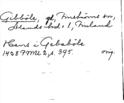 Bild på arkivkortet för arkivposten Gibböle