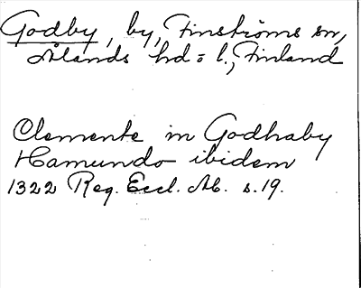 Bild på arkivkortet för arkivposten Godby